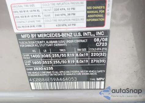 2009 Mercedes-Benz Ml 350 4Matic from USA, damaged, VIN 4JGBB86E59A464053